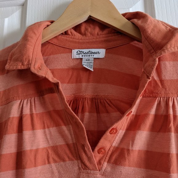 Striped polo tee (Small) - Picture 2 of 6